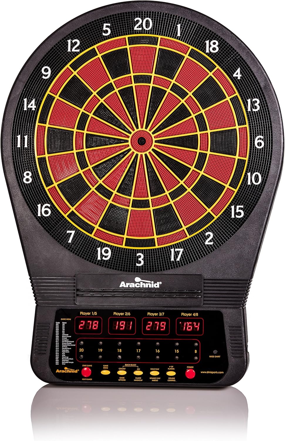Arachnid Cricket Pro 650 Tournament-Quality Electronic Dartboard with Micro-Thin Segment Dividers for Dramatically Reduced Bounce-Outs and NylonTough Segments for Improved Durability and Playability