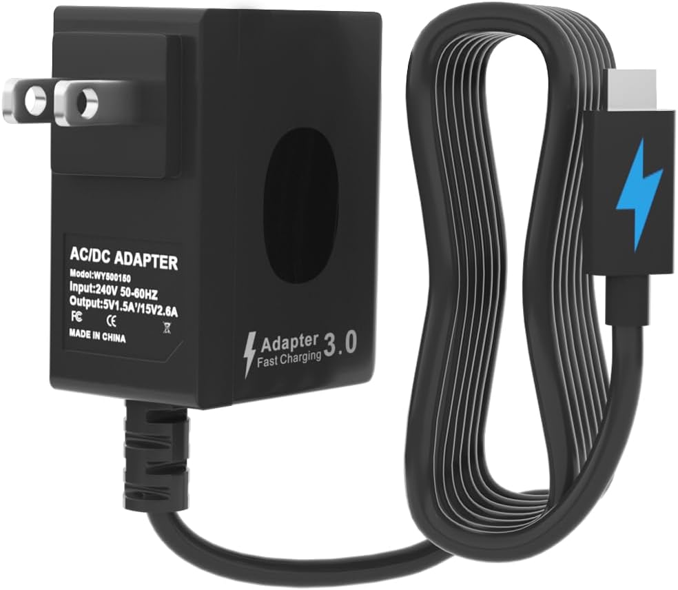 Fast Charging Power Charger for Nintendo Switch, USB-C Type C Power Adapter for Nintendo Switch/Lite/OLED,Support TV Mode 15V 2.6A