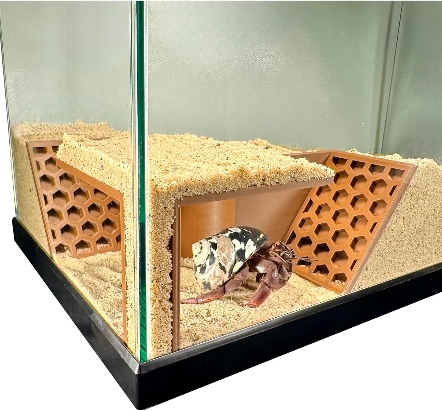 Hermit Crab Underground Tunnel Cave Corner | Hermit Crab Climbing Tank Decor Hide Hideout | Enrichment Habitat Hideaway Decoration Accessories Supplies Toys Ornaments