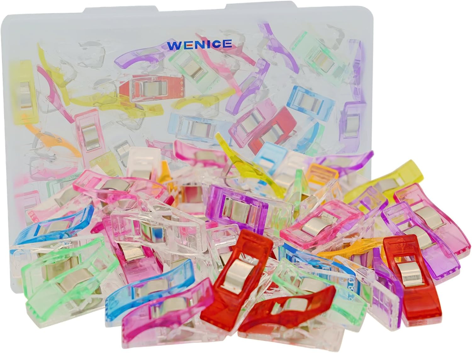 Sewing Clips for Fabric and Quilting,WENICE 40pcs Embroidery Clips of Sewing Products for Sewing Supplies and Accessories