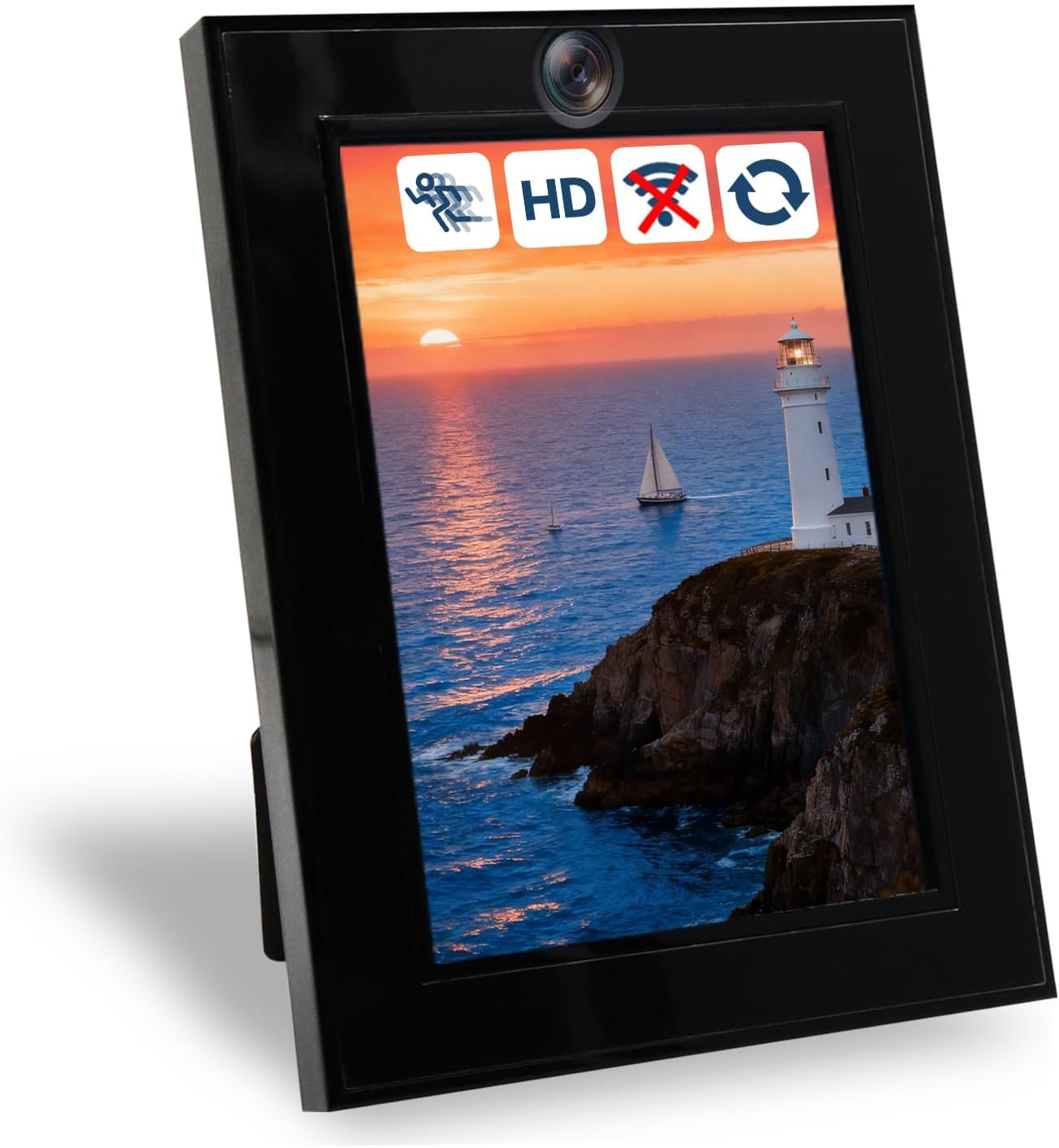 Hidden Camera Picture Frame 1080P FHD Spy Nanny Cam with Motion Detection No Needed WiFi Photo Frame Camera for Home Surveillance Security Cameras No Audio