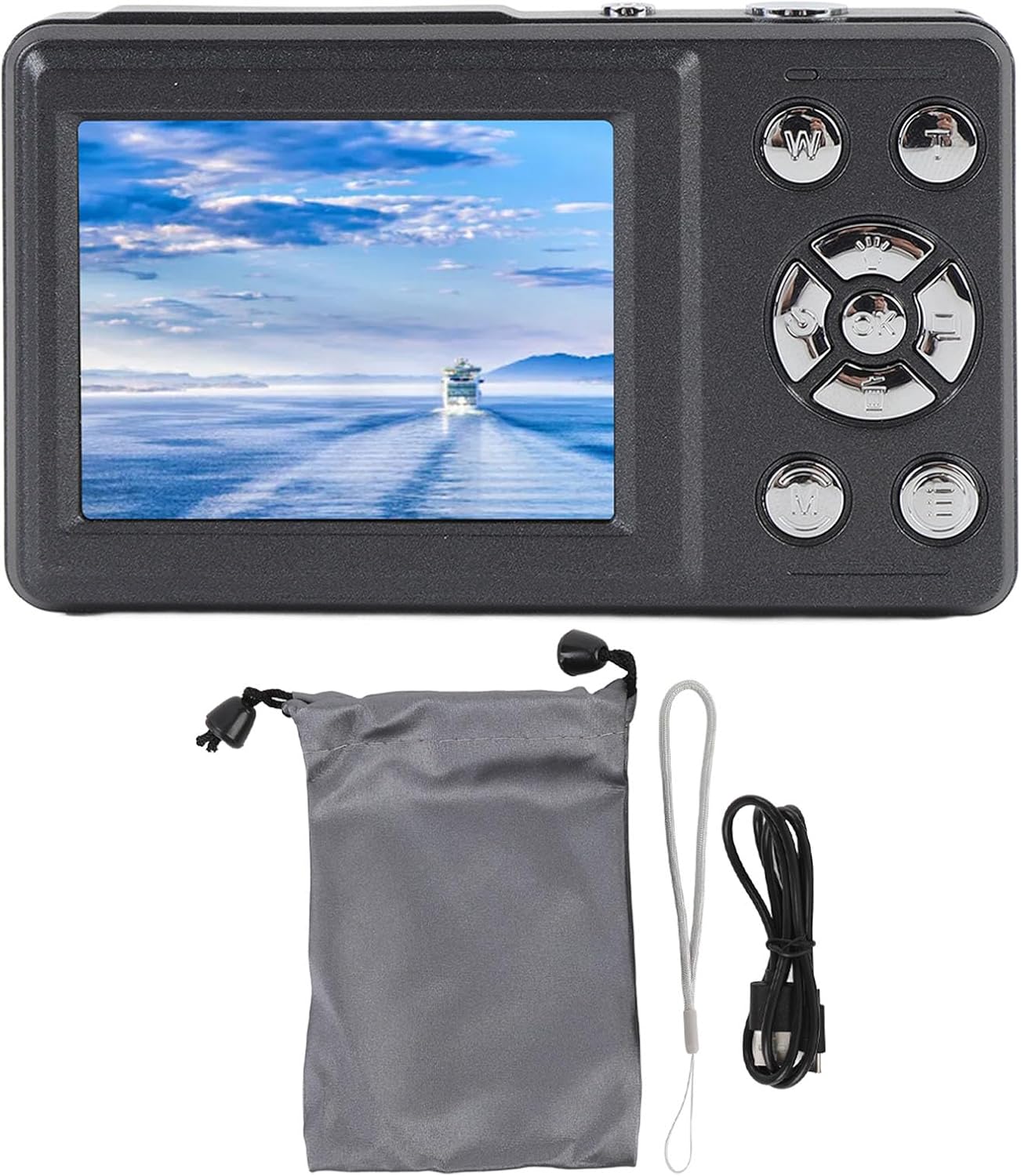 Retro Digital Camera, 4K Travel Camera with 18x Digital Zoom, 64MP High Resolution Photos, 2.4 Inch HD Screen, 1200mAh Long Lasting Battery for Outdoor Photography and Vlogging