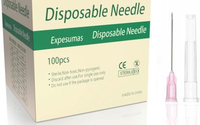 100 Pack 18 Gauge 1.5 Inch Sterile Disposable Lab Supplies, Scientific and Industrial Dispensing Needle Accessories