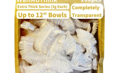 100pcs Large Bowl Covers Bread Proofing, Fits Bowls Up to 12″, Shower Caps for Sourdough Bread Baking Supplies accessories, BPA Free, Food Grade