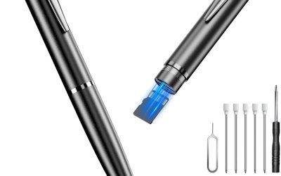 1080P HD Portable Security Camera for Home, Tiny Body Camera Pen with Take Photos, Long Battery Life, Rechargeable Pocket Cam Ideal for Outdoor, Indoor, Meeting, Classes, Easy to Use