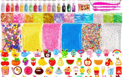175 Pack Slime Making Supplies Kit, Slime Add Ins Accessories Includes Slimes Charms, Foam Balls for Making Creative Slimes Kit