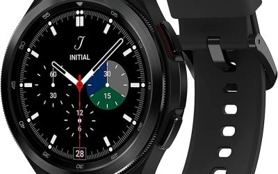 Samsung Electronics Galaxy Watch 4 Classic 46mm Smartwatch with ECG Monitor Tracker for Health Fitness Running Sleep Cycles GPS Fall Detection Bluetooth US Version, Black (Renewed)