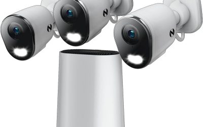 Night Owl 8 Channel Wi-Fi Video Home Security Hub with (3) Plug-in Wi-Fi 4K HD Indoor/Outdoor Spotlight Cameras with 2-Way Audio and 64GB microSD Card (Expandable up to 8 Cameras)