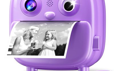 Kids Camera Instant Print- Christmas Birthday Gifts for Girls Boys Age 3-12 Years Old- 1080P HD Video Digital Camera with Photo Printing- Toddlers Portable Toys for Travel- Purple