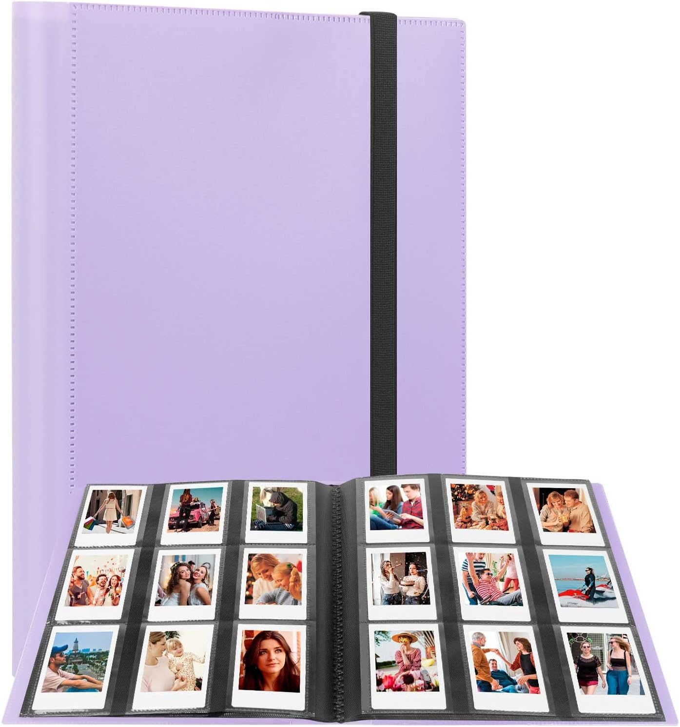 432 Pockets Photo Album for Fujifilm Instax Mini Camera, Polaroid Mini Camera, for Fujifilm Instax 12 11 9 40 99 90 8 7 Evo LiPlay Instant Cameras, 2×3 Inch instax Mini Photo Album (Purple)