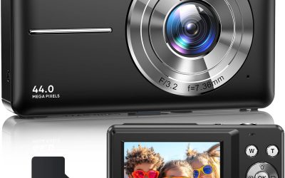 Digital Camera, Latest FHD 1080P Digital Camera for Teens with SD Card Anti Shake Point and Shoot Cameras Portable 16X Zoom Compact Small Cameras for Kids Boys Girls Seniors with Wrist Strap