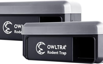 2 Pack OW-7 in-/Outdoor Electric Rodent Trap, Instant Eliminate Mouse & Rat Zapper with Waterproof Cover, Sound & Light Alarm, and Batteries or USB Power Source, Waterproof Grade IPX4, Black