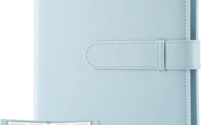256 Pockets Photo Album for Fujifilm Instax Mini Camera, Leather Cover Photo Book for Polaroid Pictures, 2×3 Photo Album for Fujifilm Instax Mini 12 11 9 40 90 8 7 Evo LiPlay Instant Camera (Blue)