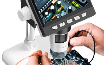 4.3″ Digital Microscope for Adults, SKYEAR Coin Microscope1000X Magnification with 8 Ajustable LED Fill Lights, USB Microscope for Windows/MacOS, Coin Collection Supplies