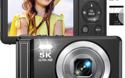 5K Digital Camera – 72MP UHD Digital Cameras for Photography – Autofocus Point and Shoot Small Camera with Flash for Kids – 2.8 Inch Screen Compact Portable Vlogging Camara with 16X Zoom, 32GB SD Card
