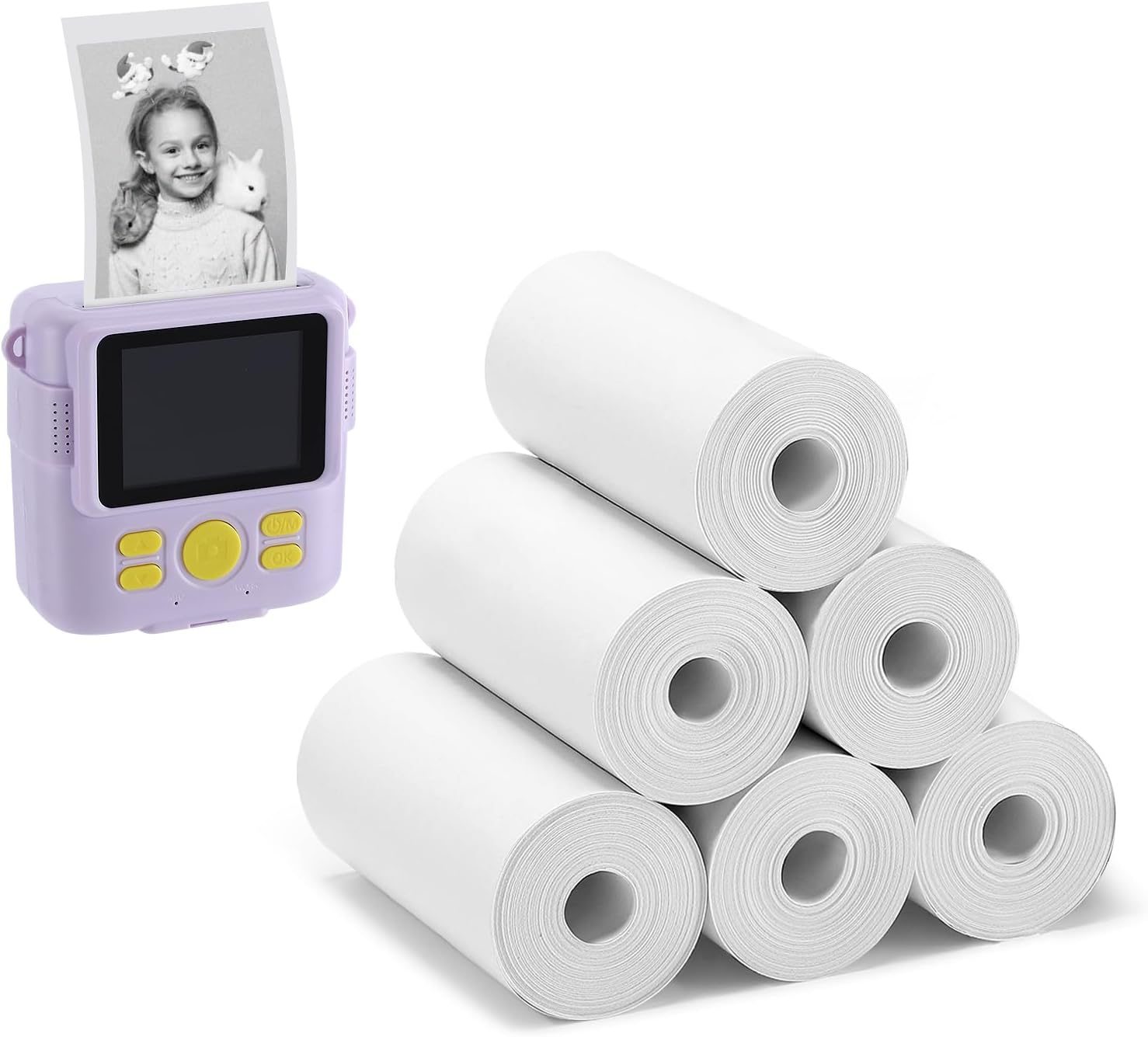 6 Pack Kids Camera Paper Roll Refill – HD Instant Print Thermal Photo Printer Paper for Most Cameras – Birthday Holiday Gifts for Children