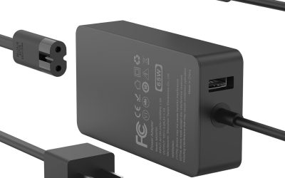65W Surface Pro Laptop Charger for Microsoft Surface Pro 10, 9, 8, 7+, 7, 6, 5, 4, 3, X, Windows Surface Laptop 6, 5, 4, 3, 2, 1, Surface Go Tablet, Surface Book 3, 2, 1, Support 44W, 36W, LED, 10FT
