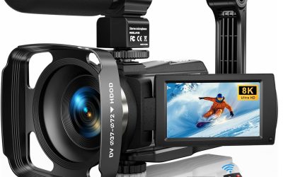 8K Video Camera Camcorder 2025 Latest 88MP Ultra HD Video Cameras Wifi Vlogging Camera for YouTube 18X Digital Video Cameras with 32G Card Microphone 6-Axis Anti-Shake IR Night Vision Video Recorder