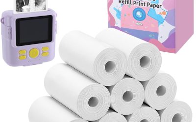 9 Rolls Kids Instant Camera Print Refill Paper- Photo Printer Thermal Paper Rolls Instant Print Camera Refill Paper for 4 5 6 7 8 9 10 Year Old Girls Boys Birthday Gifts
