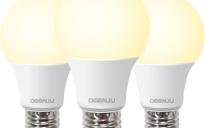 A19 LED Light Bulbs, 60 Watt Equivalent LED Bulbs, Soft White 2700K, 800 Lumens, E26 Standard Base, Non-Dimmable, 8.5W Warm White LED Bulbs for Bedroom Living Room, 3 Pack