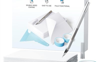 ARTDOT 200-Piece Double-Sided Non-Stick Release Paper for Diamond Art Kits, 15×10 cm Thickened Cover Replacement Paper as Diamond Painting Accessories and Tools