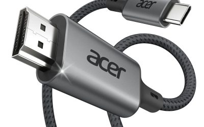 Acer USB C to HDMI Cable for Home Office 6.6FT (4K@60Hz), High-Speed Type C to HDMI 2.0 Braided Cord, Thunderbolt 4/3 Compatible with MacBook, iPhone 16/15 Pro/Max, iMac, iPad Pro, Galaxy S24, Surface