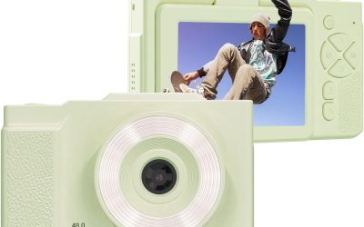 Acouto 48MP 1080P Digital Camera for Teens, Auto Focus 16X Zoom with LED Fill Light, 2.8 Inch Rotatable Screen, for Students, Friends with 4 Games, MP3 Player (Green)
