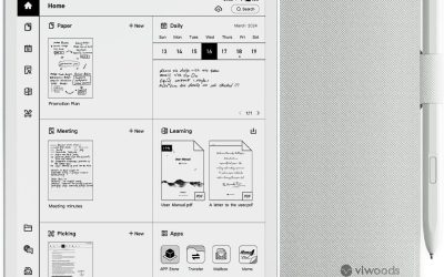 AiPaper Mini 8.2’’ AI E Ink Tablet with Adjustable Light, 292PPI Electronic Notebook with Pen, Portable 230g, 128GB Storage, Octa-Core 2.0 GHz Processor Note Taking Device