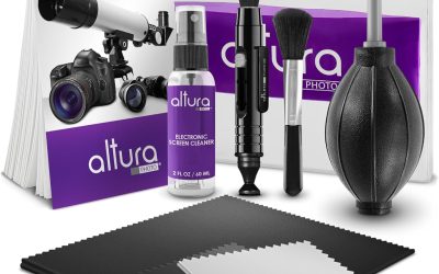 Altura Photo Camera Cleaning Kit – Camera Accessories Electronics Bundle – Lens Cleaner Spray, Brush, Pen, Cloths, Wipes, Air Blower – DSLR Photography Accessories Lens Cleaning Kit Photographer Gifts