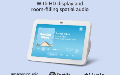 Amazon Echo Show 8 (newest model), With Spatial Audio, Smart Home Hub, and Alexa, Glacier White