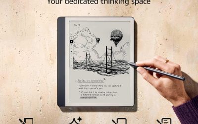 Amazon Kindle Scribe (32GB) – Your notes, documents and books, all in one place. With built-in AI notebook summarization. Includes Premium Pen – Tungsten