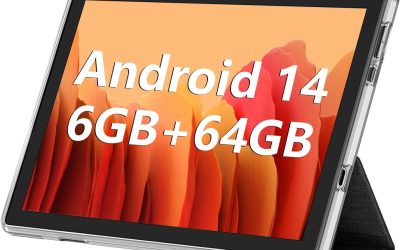 Android Tablet, 10.1 inch Android 14 Tablets 6GB RAM 64GB ROM 1TB Expand, 1280×800 IPS HD Touchscreen,6000mAh Battery, Bluetooth, Dual Camera, GMS, WiFi (Black)