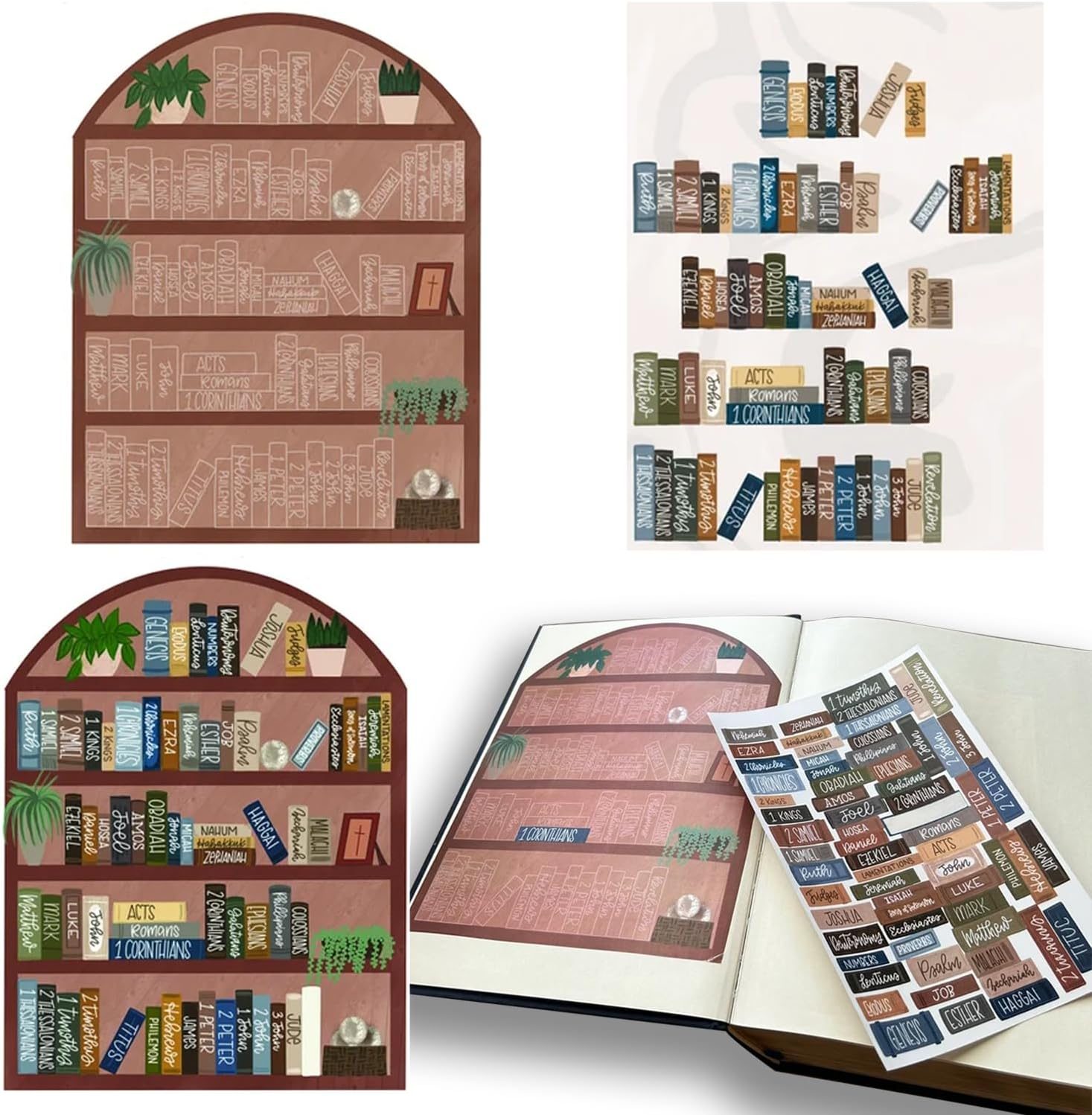 Bible Reading Tracker Bible Labels Bible Study Stickers Bible Study Supplies Unique Gifts for Bible Readers Beginning The Journey of Deeper Reading in The Bible (Classic Bookshelf)