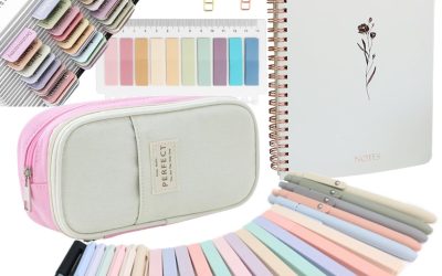 Bible Study Supplies Journaling Kit With Tabs, Highlighter, Notebook and Pen Case – Annotation Kit, Study Group Essentials Accessories Set for Women, Students, Beginner Christian Gifts