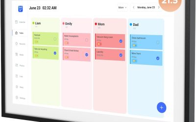 Calender 21.5″ Digital Calendar Wall Electronic Desk Calendar Full HD 1920 * 1080P IPS Touchscreen Display for Family Meal Planner Support – Streamline Household Organization