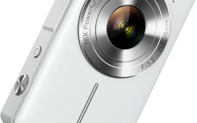 Camkory Digital Camera for Kids and Starters, FHD 1080P Point and Shoot Camera with 32GB Card 16X Zoom Anti Shake, Gift for Boys Girls Kids, White