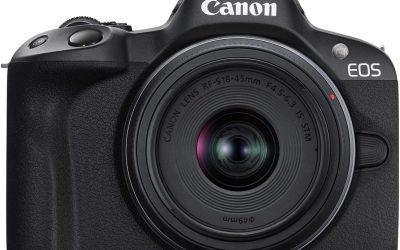 Canon EOS R50 Mirrorless Camera RF-S18-45mm F4.5-6.3 is STM Lens Kit, 24.2 Megapixel CMOS (APS-C) Sensor, 4K Video, Hybrid Camera, Photo and Video, Vlogging, Content Creator, RF Mount, Black