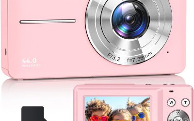 Digital Camera, Latest FHD 1080P Digital Camera for Teens with SD Card Anti Shake Point and Shoot Cameras Portable 16X Zoom Compact Small Cameras for Kids Boys Girls Seniors with Wrist Strap