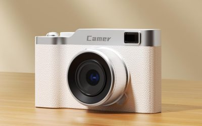 Digital Camera,FHD 4K 48MP CCD Camera with 32GB SD Card,Autofocus,Selfie,Front and Rear Dual Camera,Take Photos and Videos,Shoot Vlogs,ABS,White