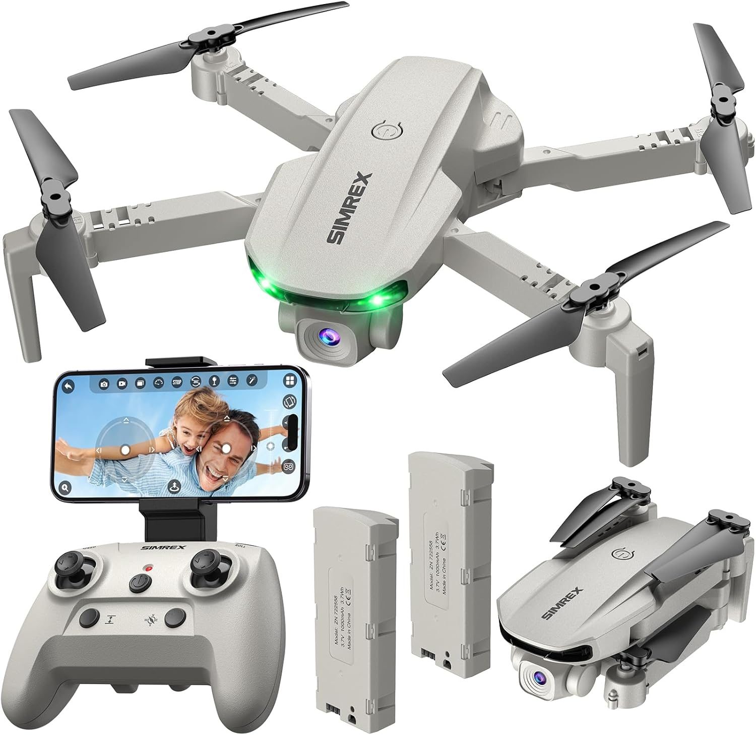 Drone With Camera 1080P for Kids And Adults, RC Quadcopter with Altitude Hold, Mini Drone With One Key Start, Waypoint Fly, Headless Mode, 3D Flip, 3 Speeds, Remote Control Drone for Beginners