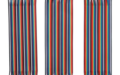 ELEGOO 120pcs Multicolored Dupont Wire 40pin Male to Female, 40pin Male to Male, 40pin Female to Female Breadboard Jumper Ribbon Cables Kit Compatible with Arduino Projects