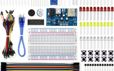 Electronics Basic Kit w/Power Supply Module, Breadboard, Jumper Wire, LED,Resistor, comes with more than 300pcs sensors and components for fun and simple electronic projects.