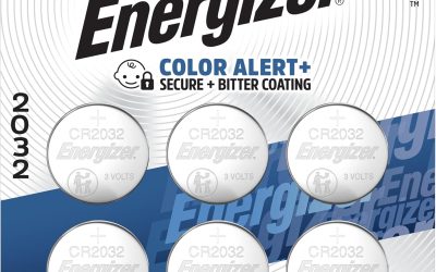 Energizer 2032 Batteries (6 Pack), 3V Lithium Coin Batteries