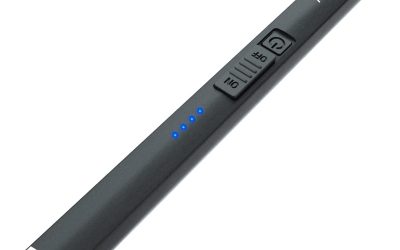 FUKKUDA Electric Candle Lighter with Safety Switch – USB Rechargeable Windproof & Flameless Plasma Arc Lighter for Easter Basket Stuffers (Obsidian Black)