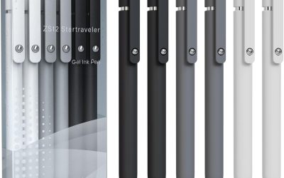 Gel Pens, 6 Pcs 0.5mm Fine Point Black Ink Pen With Smooth Writing, Office Desk Accessories, School Supplies Gifts for Men Women, Quick Dry Pens For Journaling, Black/Gray/White