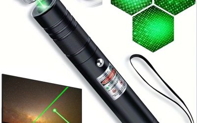 Green Laser Pointer High Power Pen – Long Range Rechargeable Laser Beam, USB Charging for Hiking, Presentations & Outdoor Use (Professional-Grade Green Light)