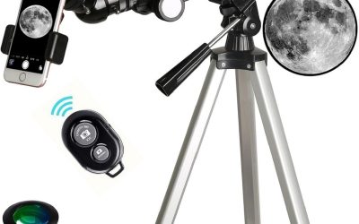 Gskyer Telescope, 70mm Aperture 400mm AZ Mount Astronomical Refracting Telescope for Kids Beginners – Travel Telescope with Carry Bag, Phone Adapter and Wireless Remote.