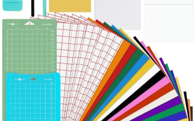 HTVRONT 38PCS Accessories Bundle Compatible with Cricut Joy, Accessories and Supplies Include Heat Transfer, Adhesive Vinyl Sheets, Insert Cards Set, Cutting Mat and Weeding Tools for Starter Kit