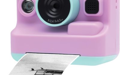 InstaPrint Digital Camera, 16X Zoom, 1080p Video, Instant Thermal Printing, 2.4” Screen, Built-in Games & MP3 Player, Includes 6 Rolls (3 Photo + 3 Label)