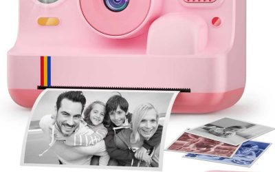 Instant Print Camera for Kids, App Printing, 1080P Video, Dual-Lens Selfie Digital Camera with 32G SD, Christmas Birthday Gifts for Girls Boys 4 5 6 7 8 9 10 11 12 Year Old, Portable Toddler Toy